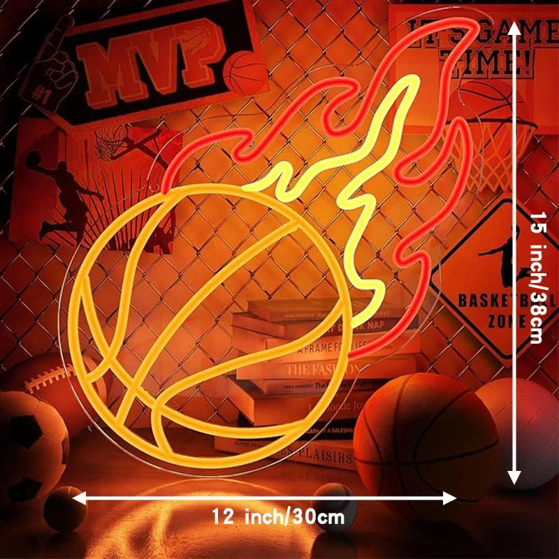 Neon Flex Basketball Sign
