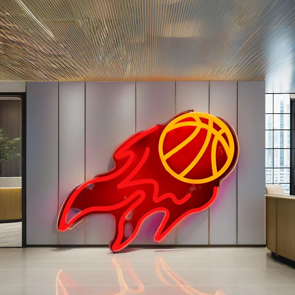 Neon Flex Basketball Sign