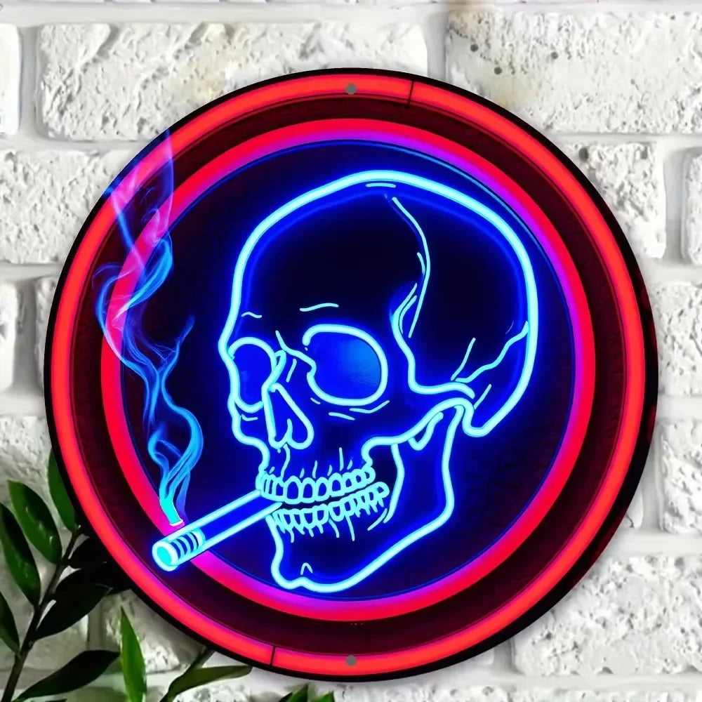 Neon Skull Sign