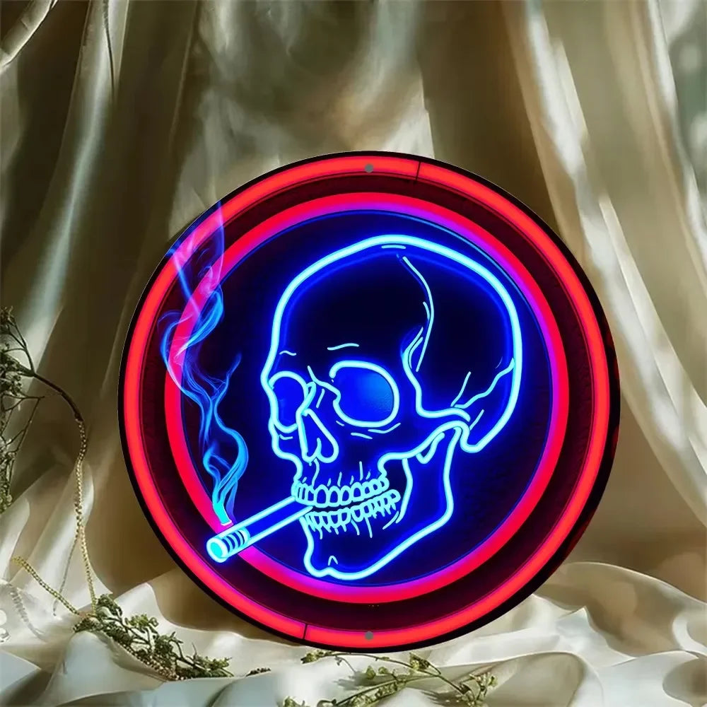 Neon Skull Sign