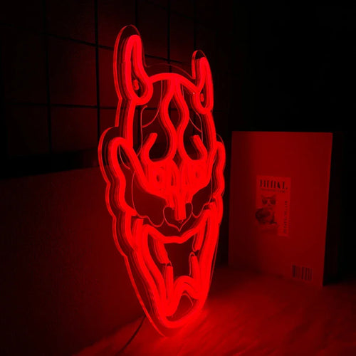 Hanya Japanese Mask Neon