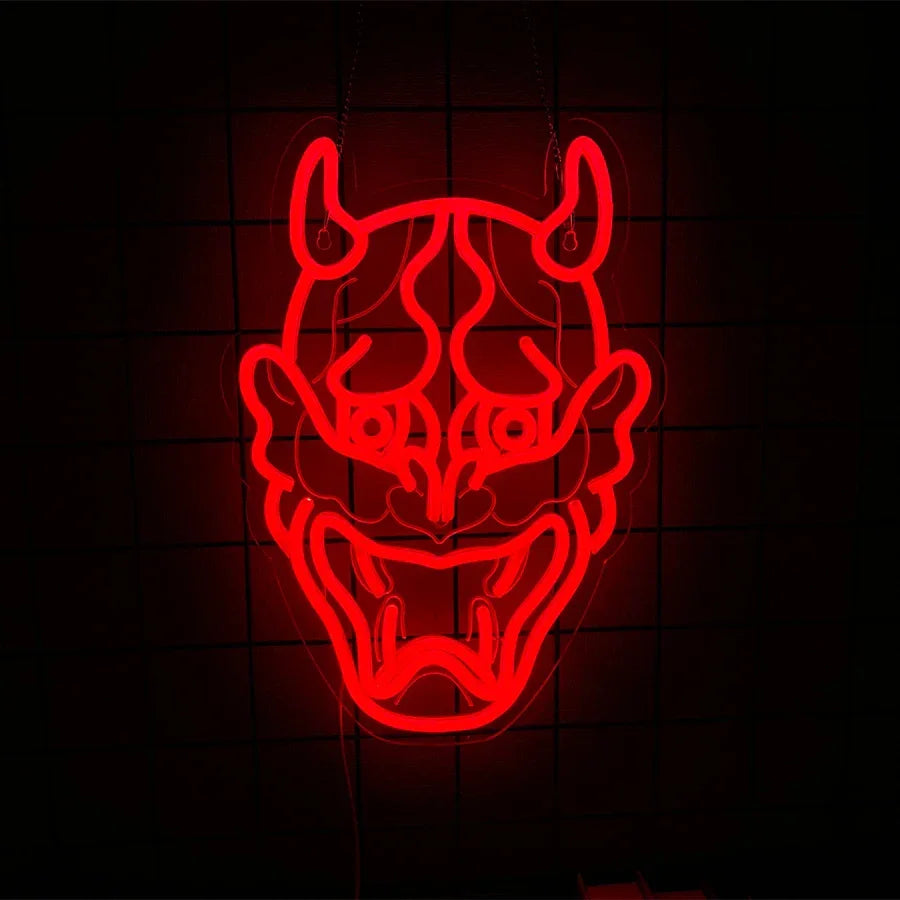 Hanya Japanese Mask Neon