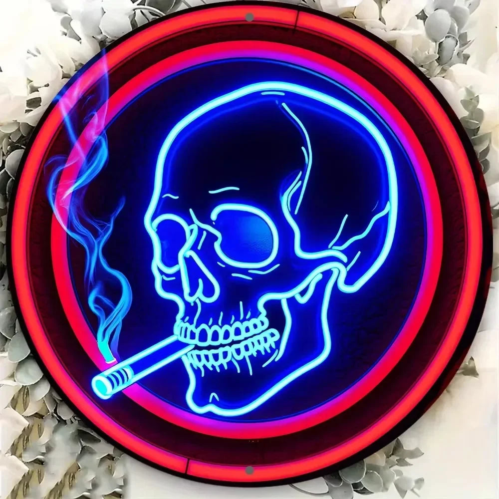 Neon Skull Sign